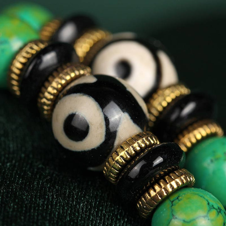 Buddha Stones Collana e bracciale Mala in turchese tibetano per l'equilibrio - image 4