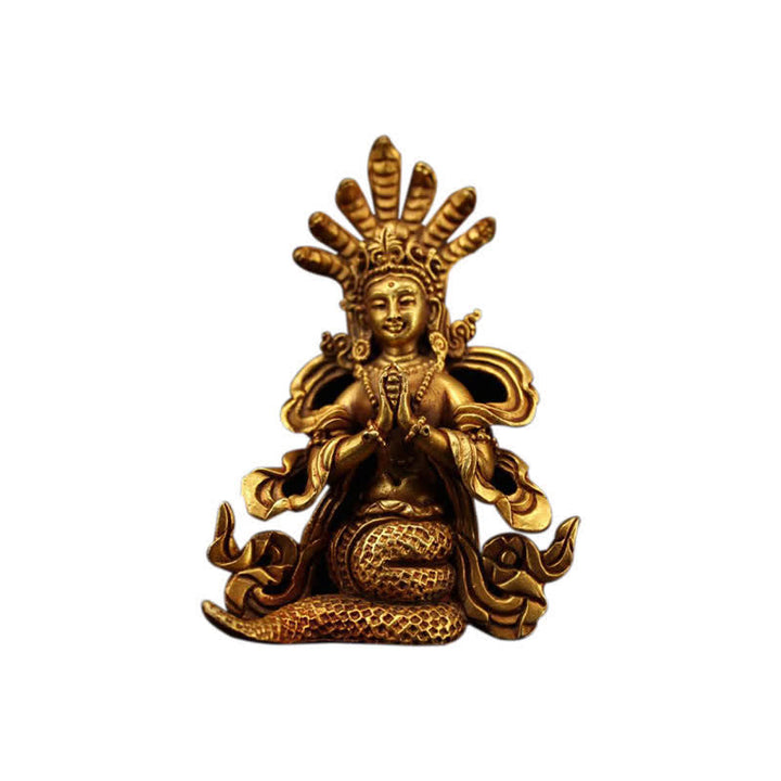 Decorazione della statua in rame di protezione del Bodhisattva Nagarjuna - image 11