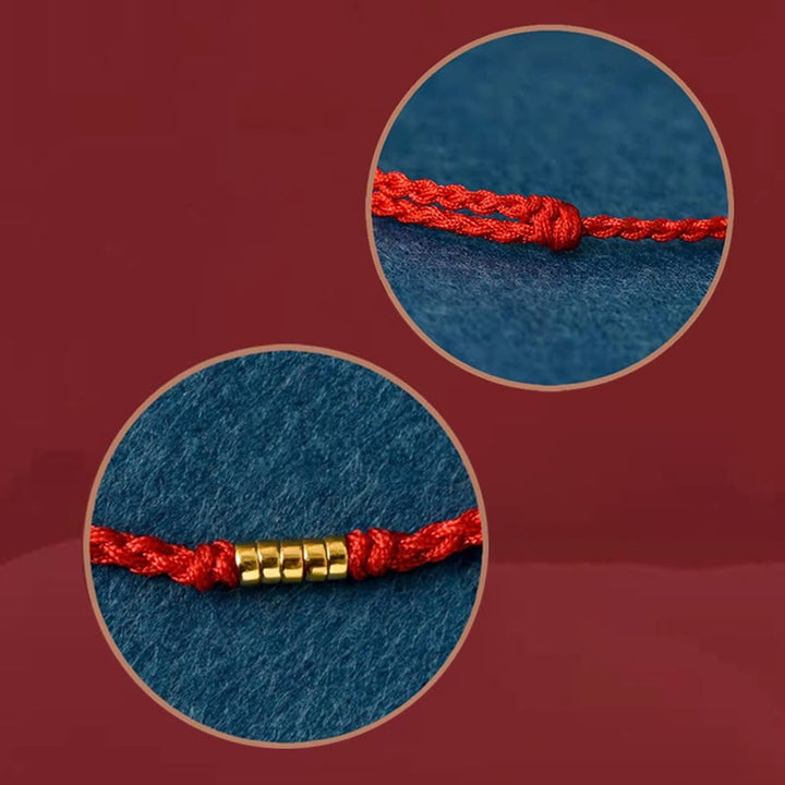 Braccialetto alla caviglia con perline dorate in argento sterling 925 con pietre Buddha Stones
