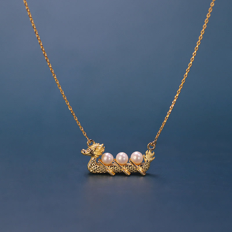 Collana con ciondolo di perle curative a forma di drago Buddha Stones
