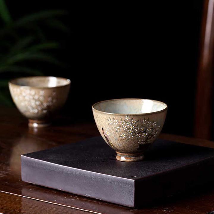 Buddha Stones Jingdezhen dipinte a mano Ru Kiln porcellana Hanfu ragazza fiore tazza da tè in ceramica Kung Fu tazze da tè