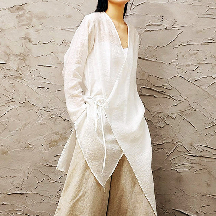 Buddha Stones Semplice Bianco Beige Modello Meditazione Spirituale Zen Pratica Yoga Abbigliamento Donna Abbigliamento - image 2