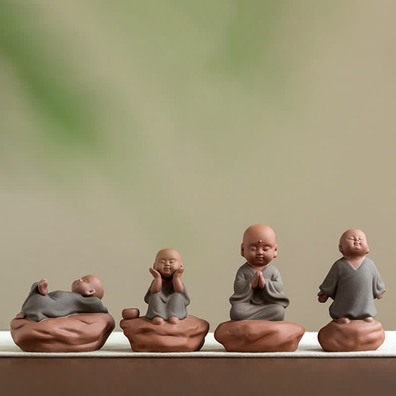 Decorazione di cura calma con fiore di Buddha in legno di pesca nera - image 18