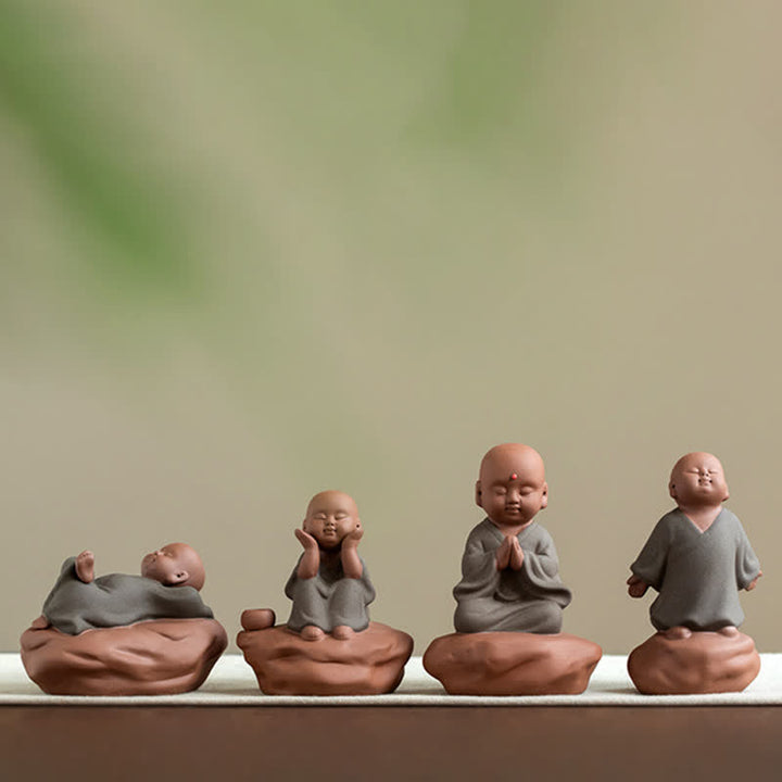 Decorazione di cura calma con fiore di Buddha in legno di pesca nera - image 18