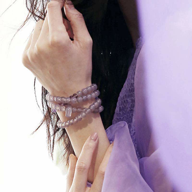 Braccialetto di guarigione con cristallo di ametista naturale e meditazione - image 8