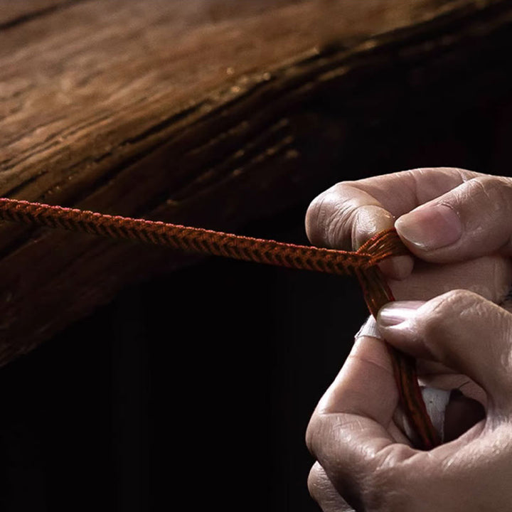 Braccialetto intrecciato in corda con cinque direzioni in argento sterling 925 fatto a mano con Buddha Stones, divinità della ricchezza, fortuna e protezione - image 10