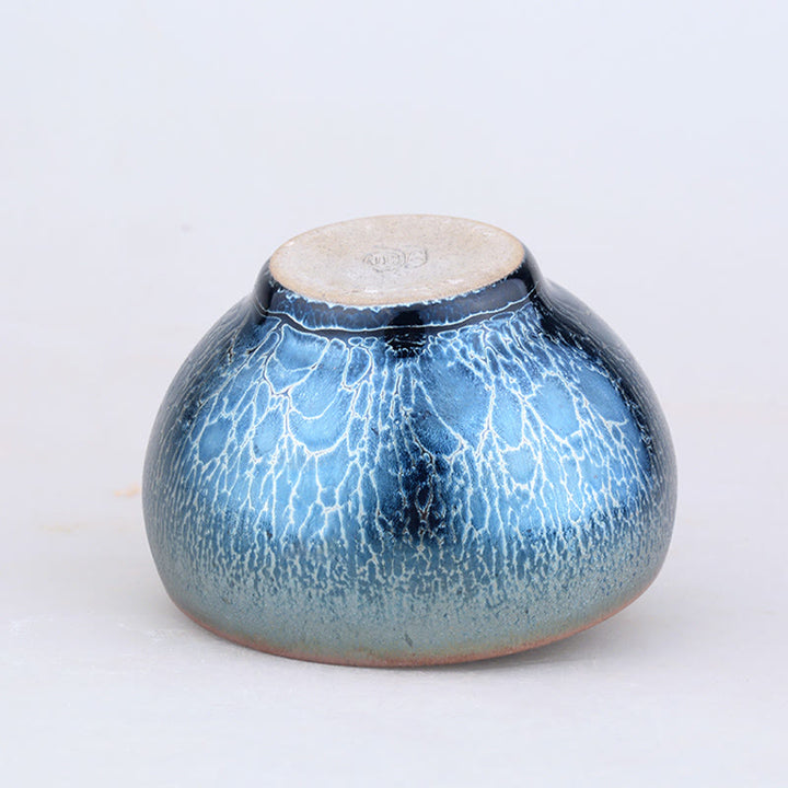 Buddha Stones fatte a mano Medusa Drago Scaglie Modello Cinese Jianzhan Tazza da Tè in Ceramica Tenmoku Kung Fu Tazza da Tè