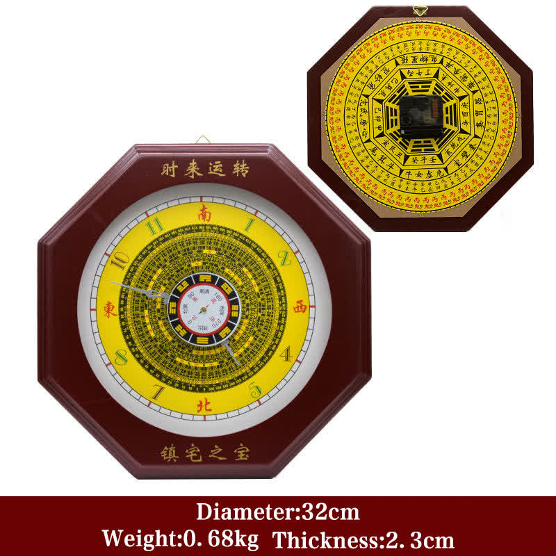 Orologio da parete con mappa energetica Feng Shui Bagua Map Balance - Mappa Bagua e orologio da parete 32 cm - image 5