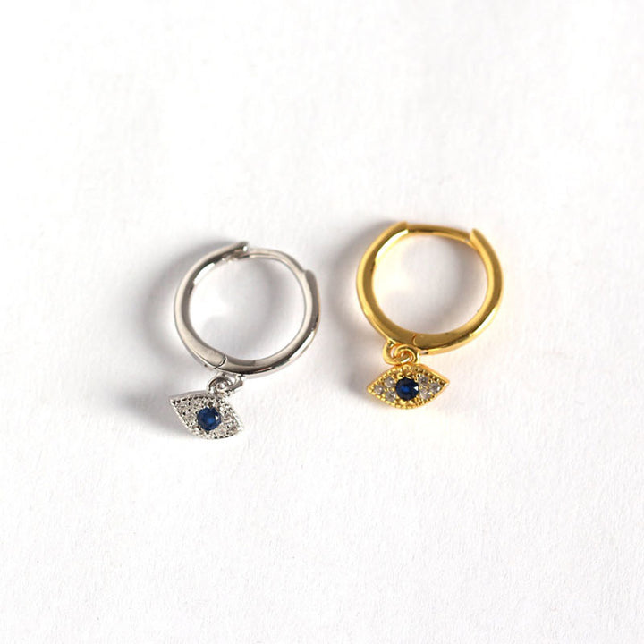 Orecchini a perno con protezione contro il malocchio in argento sterling 925 Buddha Stones