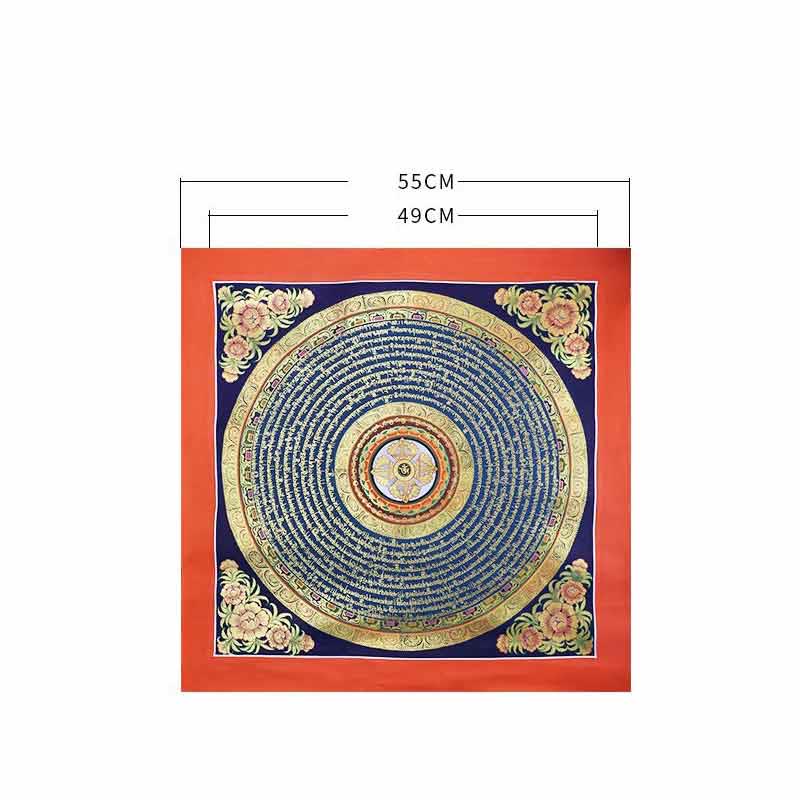 Dipinto Thangka tibetano fatto a mano, benedizione spirituale, scatola cieca, motivo a colori casuali