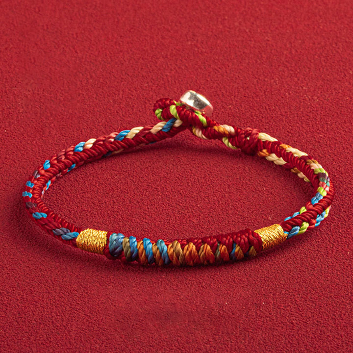 Bracciale multicolore Buddha Stones "Possa tu essere al sicuro e fortunato nell'anno a venire"