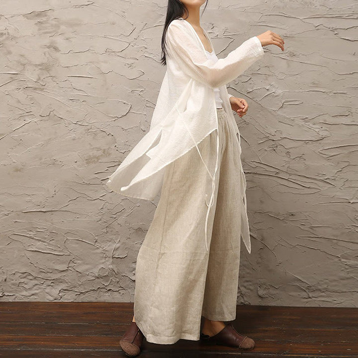 Buddha Stones Semplice Bianco Beige Modello Meditazione Spirituale Zen Pratica Yoga Abbigliamento Donna Abbigliamento