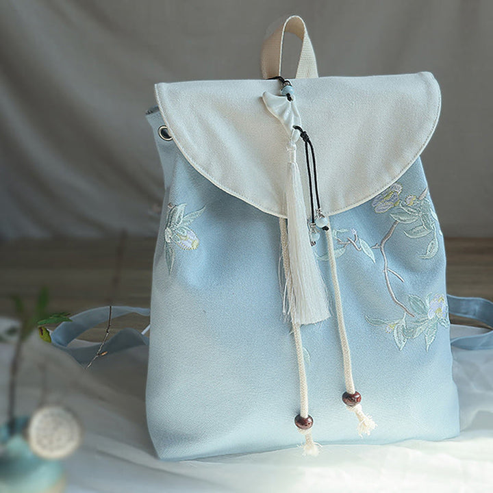 Zaino in tela di grande capacità ricamato a mano Buddha Stones - image 27