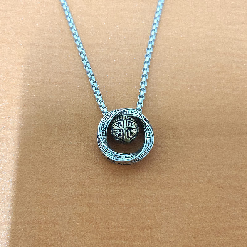 Collana con ciondolo in rame con perline portafortuna Mobius , Buddha Stones, ricchezza