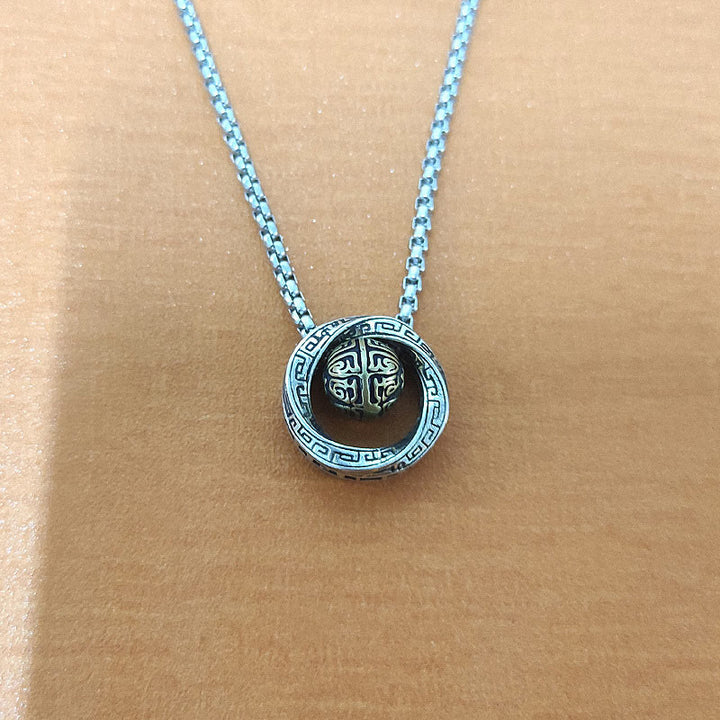 Collana con ciondolo in rame con perline portafortuna Mobius , Buddha Stones, ricchezza