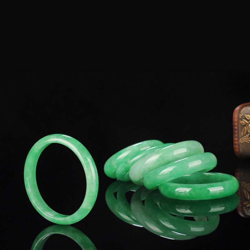 Bracciale rigido in giada con Buddha Stones, per guarigione, abbondanza e protezione. - image 8