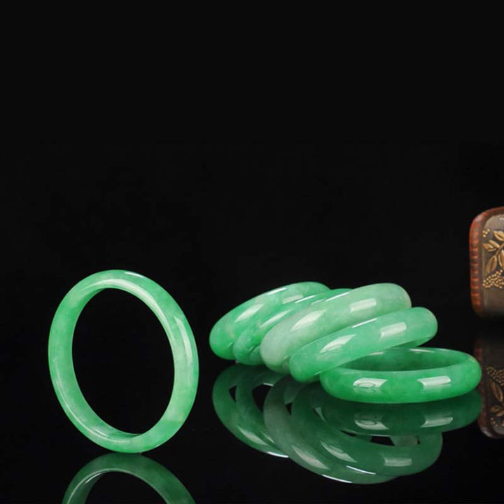 Bracciale rigido in giada con Buddha Stones, per guarigione, abbondanza e protezione. - image 8