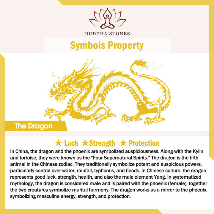 Buddha Stones Braccialetto di ossidiana nera e drago fenice purificatore dell'anima - image 7