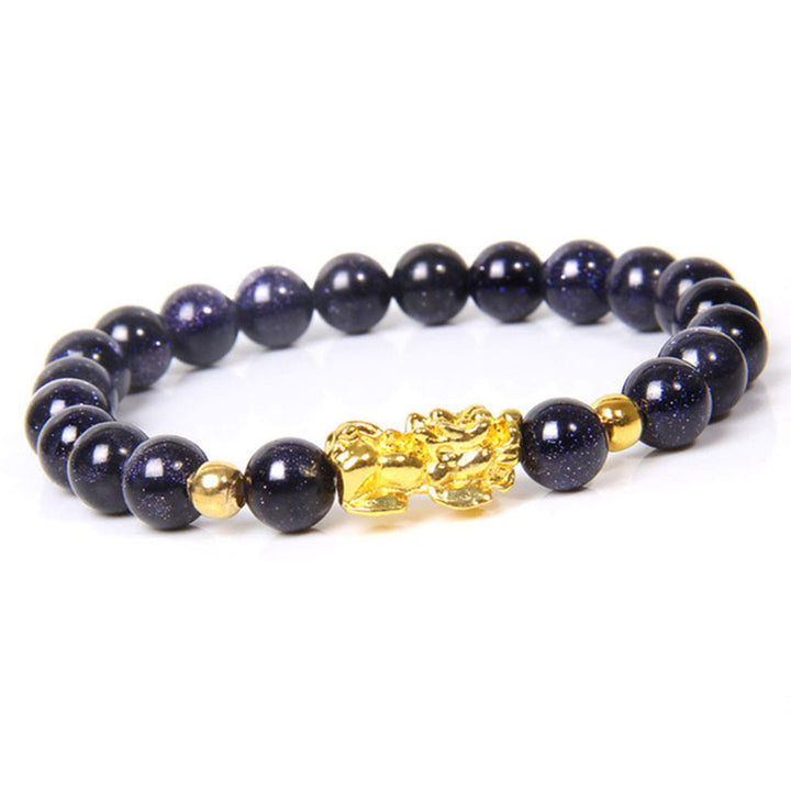 Bracciale della ricchezza in ossidiana Pixiu fortunata con Buddha Stones FengShui
