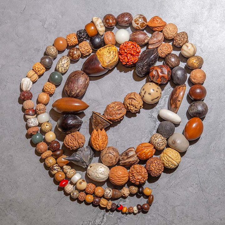 Buddha Stones 108 Mala Beads Bodhi Seed Fortuna Ricchezza Braccialetto Polso Mala