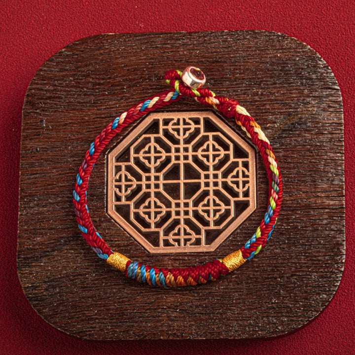 Bracciale multicolore Buddha Stones "Possa tu essere al sicuro e fortunato nell'anno a venire"