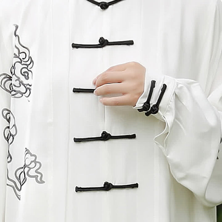 Buddha Stones Nuvole di buon auspicio Gradiente Meditazione Preghiera Spirituale Zen Tai Chi Qigong Pratica Set di abbigliamento da donna - image 12