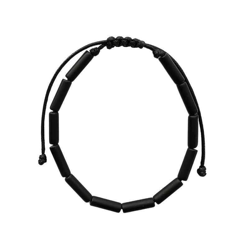 Braccialetto di protezione e supporto con perline di onice nero Buddha Stones