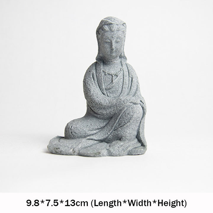 Buddha Stones Avalokitesvara Statua Benedizione Decorazione per la casa - 9,8*7,5*13 cm - image 11
