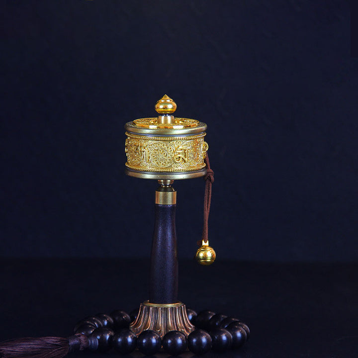 Ruota della preghiera tibetana fortunata Decorazione con sei parole vere