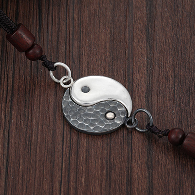Collana con ciondolo in argento sterling 990 Buddha Stones, equilibrio Yin Yang e armonia - image 1