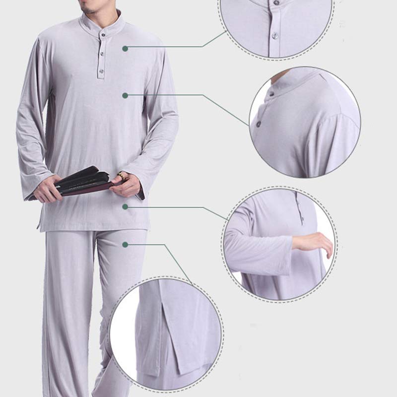Buddha Stones Meditazione Preghiera Spirituale Zen Tai Chi Pratica Yoga Abbigliamento Uomo Set - image 9