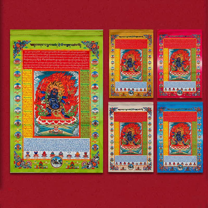 Buddha Stones Bandiera tibetana a 10 colori raffigurante il Buddha del Cavallo del Vento, simbolo di guarigione e buon auspicio per la preghiera all'aperto. - image 14