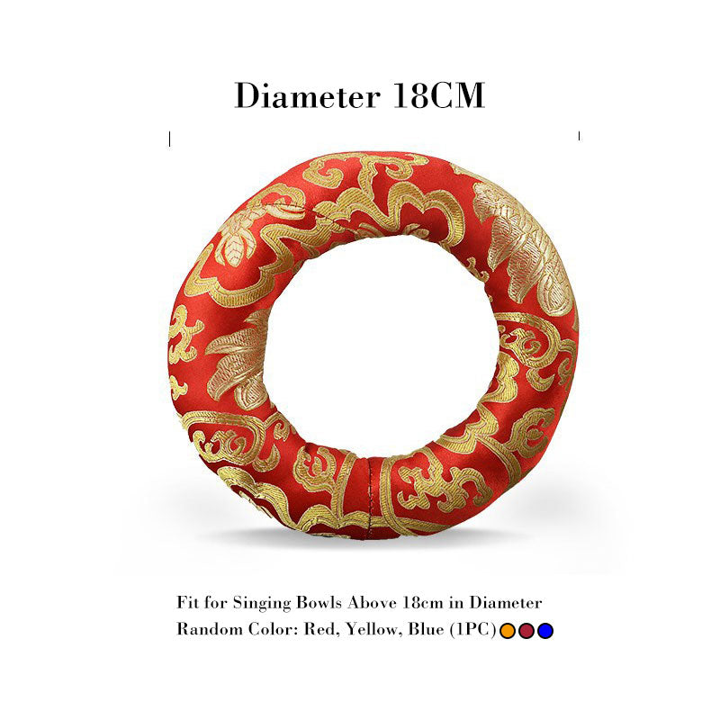 Buddha Stones Ciotola tibetana per canto Cuscino artigianale Decorazione - 18 cm (colore casuale) - image 9