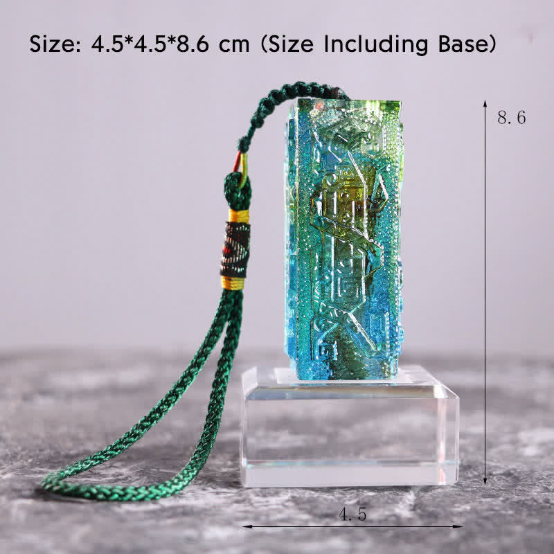 Buddha Stones Feng Shui Cristallo Liuli fatto a mano Pezzo d'arte Decorazione per la casa e l'ufficio