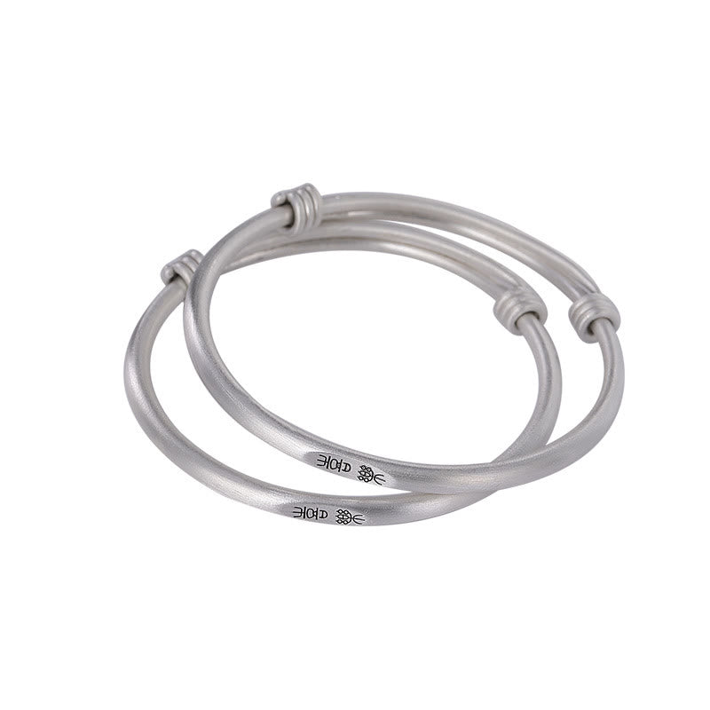 Braccialetto per bambini Buddha Stones 999 Sterling Silver Peace And Joy Protection
