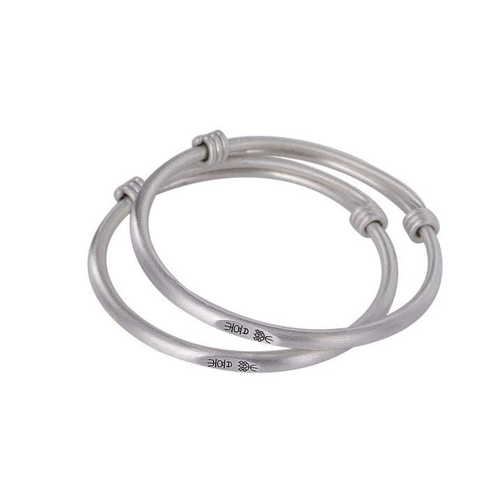 Braccialetto per bambini Buddha Stones 999 Sterling Silver Peace And Joy Protection