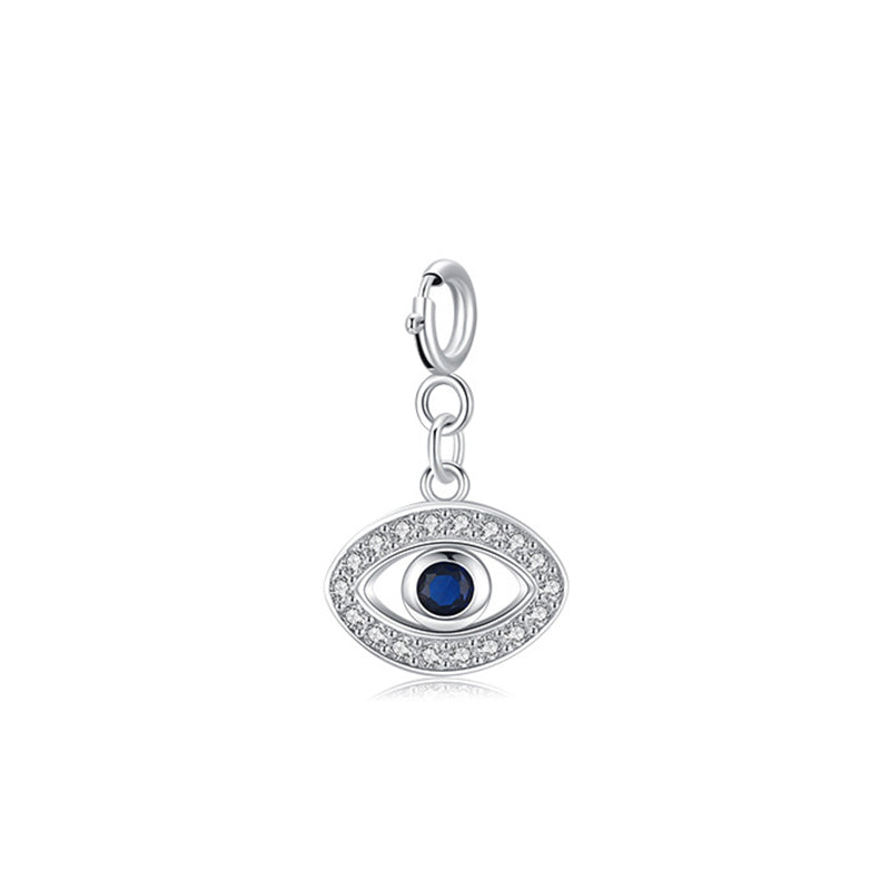 Collana con ciondolo a forma di catena con simbolo Hamsa e occhio maligno in argento sterling 925, prosperità e fortuna - MALOCCHIO (solo ciondolo) - image 7