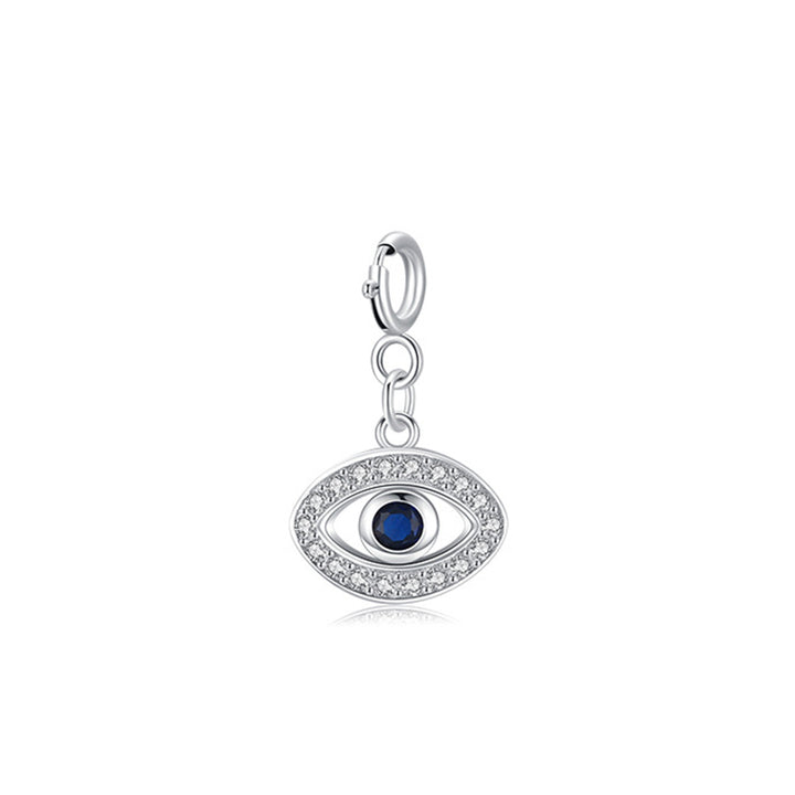 Collana con ciondolo a forma di catena con simbolo Hamsa e occhio maligno in argento sterling 925, prosperità e fortuna - MALOCCHIO (solo ciondolo) - image 7