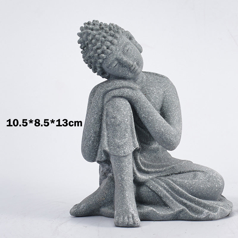Buddha Stones Meditazione seduta Buddha Benedizione Compassione Decorazione - image 17