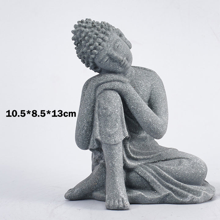 Buddha Stones Meditazione seduta Buddha Benedizione Compassione Decorazione - image 17