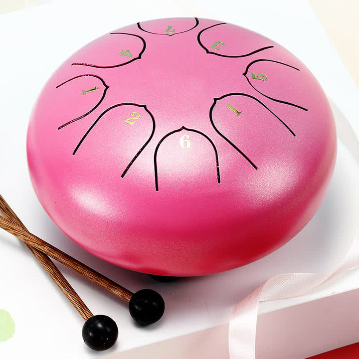 Kit di batteria yoga per meditazione e guarigione sonora con tamburo in acciaio - Rosa - image 8