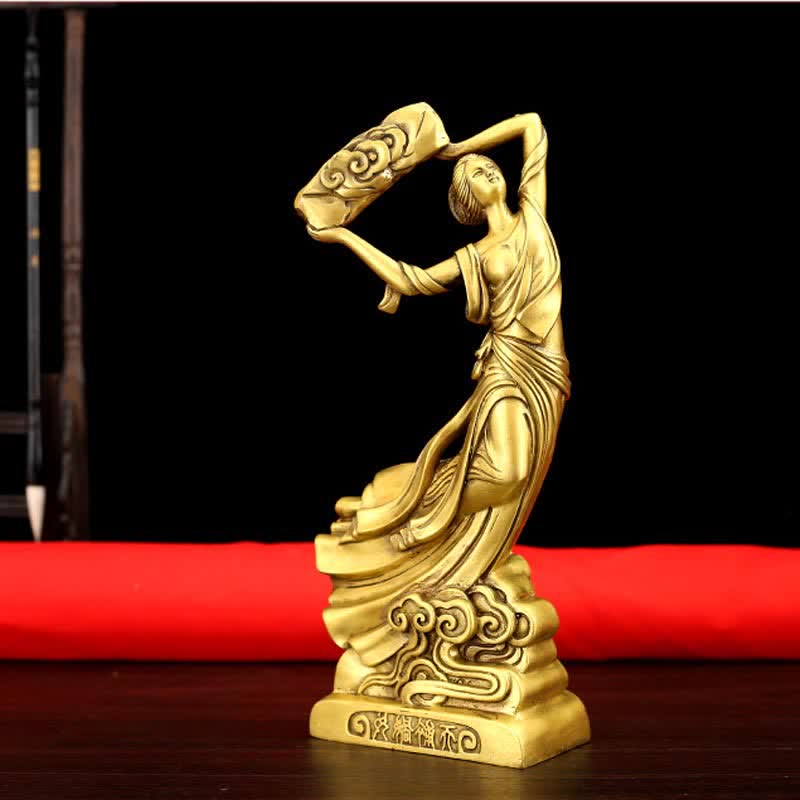 Decorazione della statua in rame del Bodhisattva Nuwa che ripara il cielo - image 1