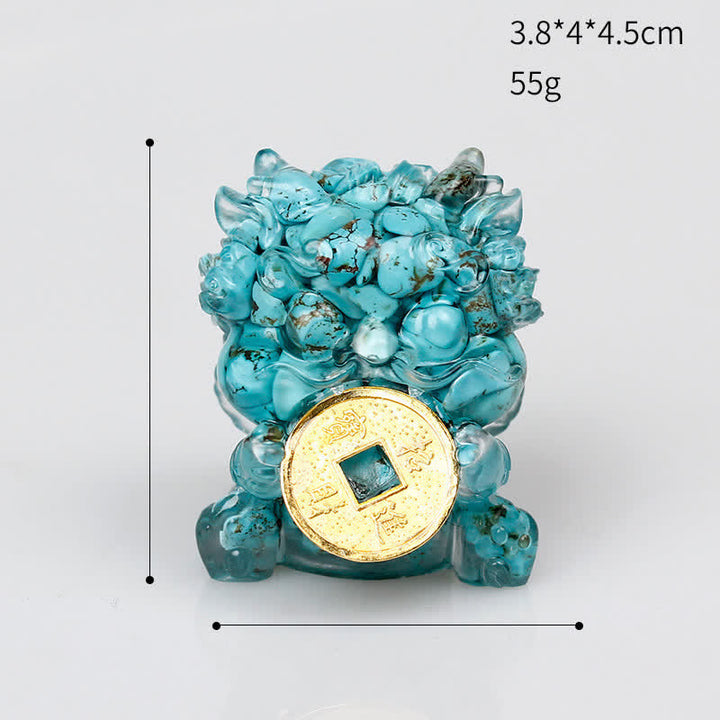 Buddha Stones fatte a mano carine PiXiu moneta d'oro cristallo Fengshui energia ricchezza fortuna decorazione della casa - image 24