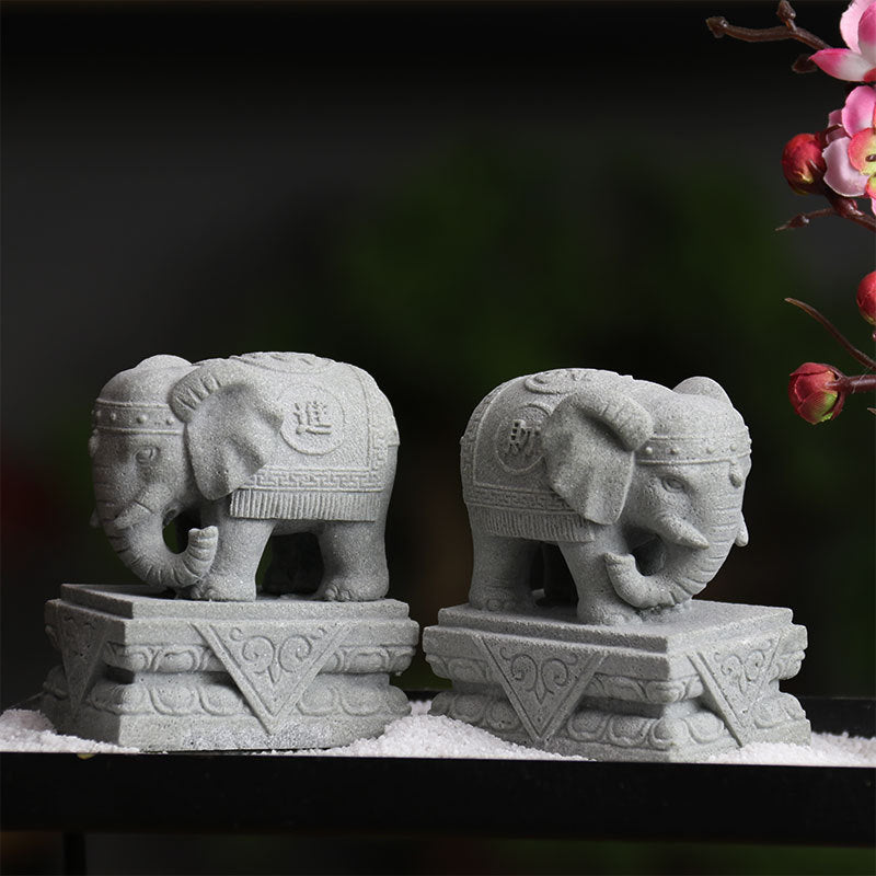 Buddha Stones Leone Fu Foo Cani Elefante Allontanare il Male Benedizione Decorazione della Casa