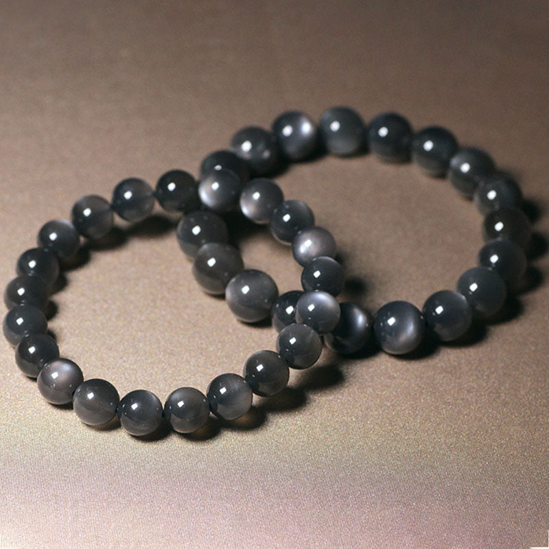 Braccialetto di perline di amore positivo in pietra di luna naturale