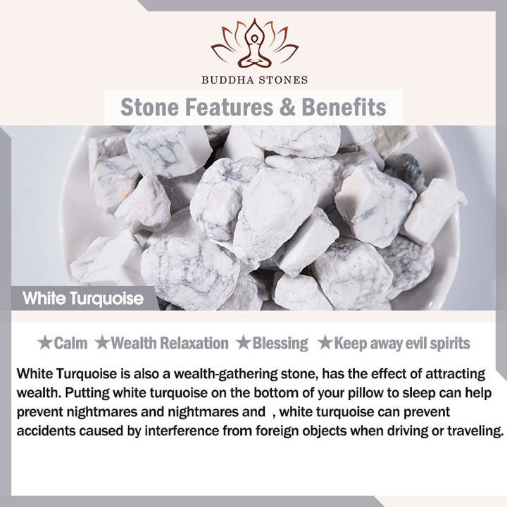 Braccialetto di benedizione con tartaruga marina in pietra naturale Buddha Stones Turchese