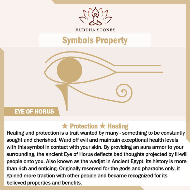 Collana con ciondolo di protezione dell'occhio di Horus Buddha Stones