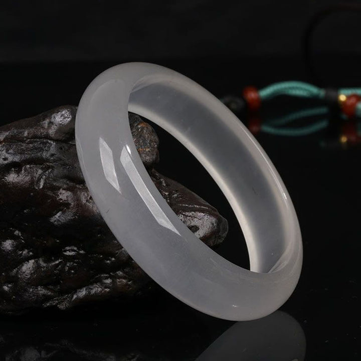 Braccialetto Buddha Stones Naturale Traslucido Seta Dorata Giada Ricchezza Fortuna - image 8