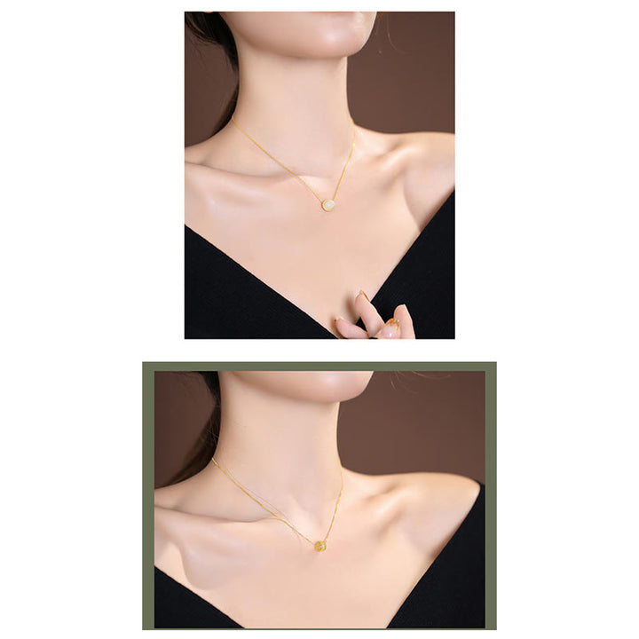 Collana con ciondolo a forma di farfalla Buddha che ride in giada ciano naturale Hetian Jade in argento sterling 925 - image 32