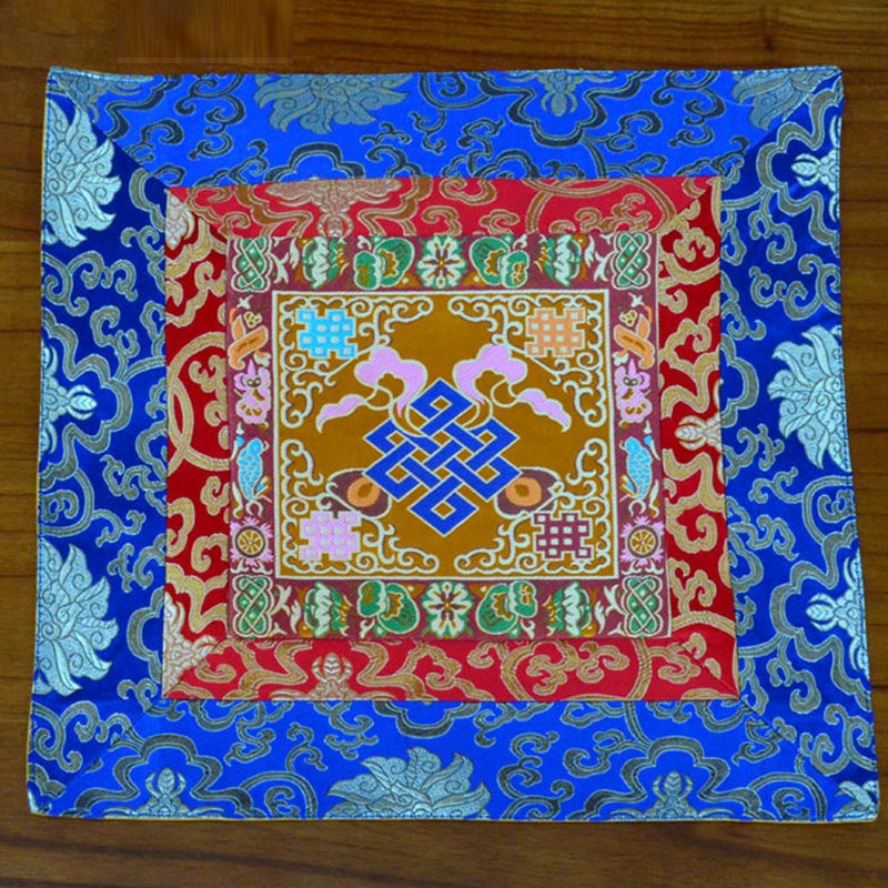 Tappetino per preghiera, meditazione, forza, nodo infinito, Vajra Man-Bcu, Kalachakra, simboli di buon auspicio